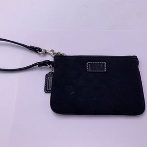 Black Coach Wristlet. 6” excellent condition.